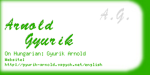 arnold gyurik business card